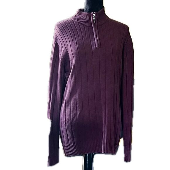 Method women’s size medium oversized 1/4 zip pull over ribbed sweater - Picture 1 of 7
